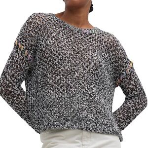 Lisa Todd Open Knit Twister Sweater Large